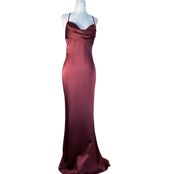 Katie May Tara Gown in Bordeaux Small Womens Long Maxi Dress - Picture 4 of 13